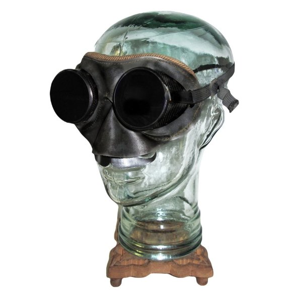 Antique Willson Weld Goggles Old Vtg Steampunk Welding Safety Glasses - Picture 3 of 3